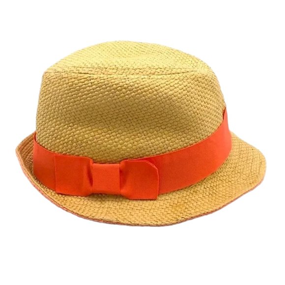 Straw👒Fedora Hat with Pink Bow - Picture 4 of 7